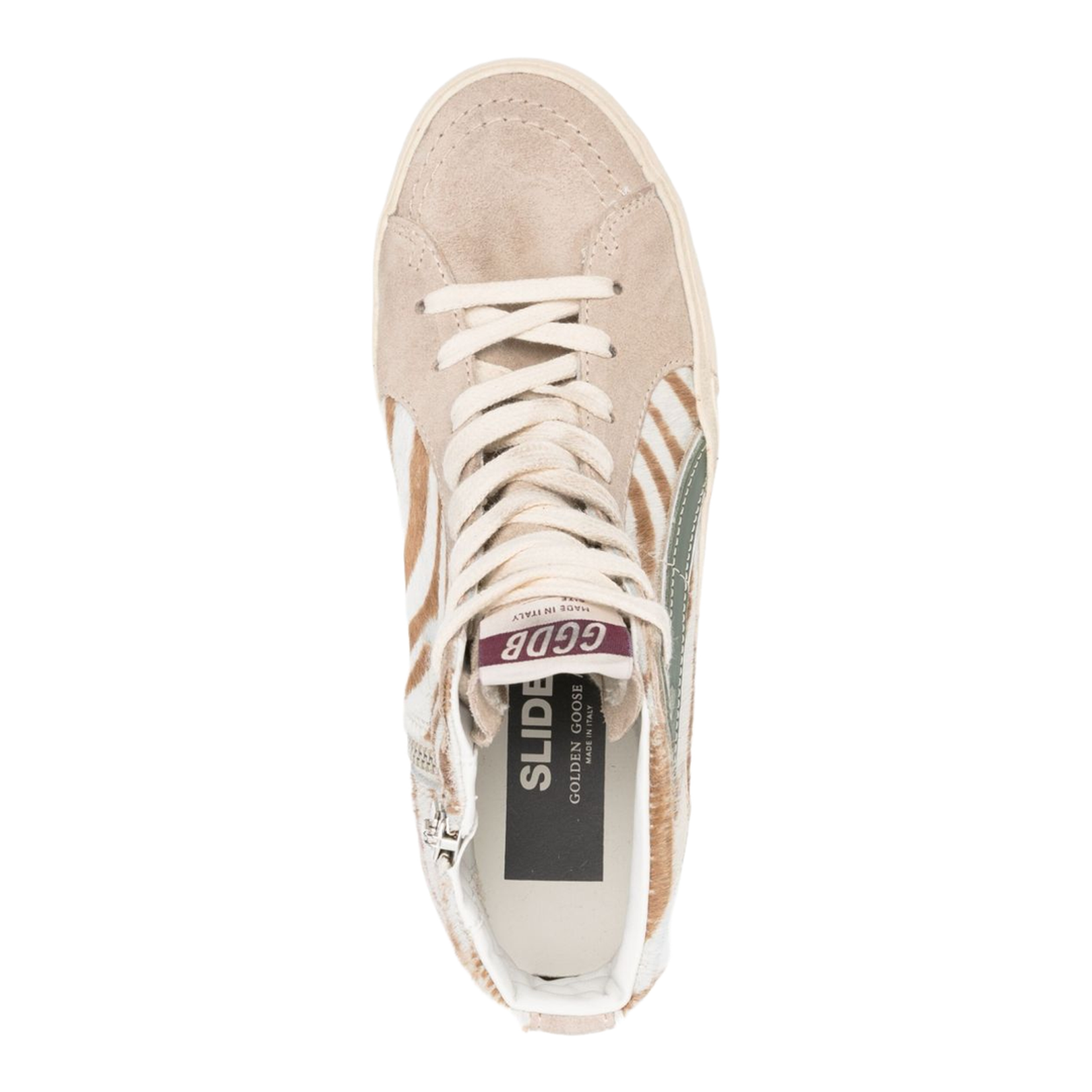 Light Beige Front Lace-Up Fastening Shoes