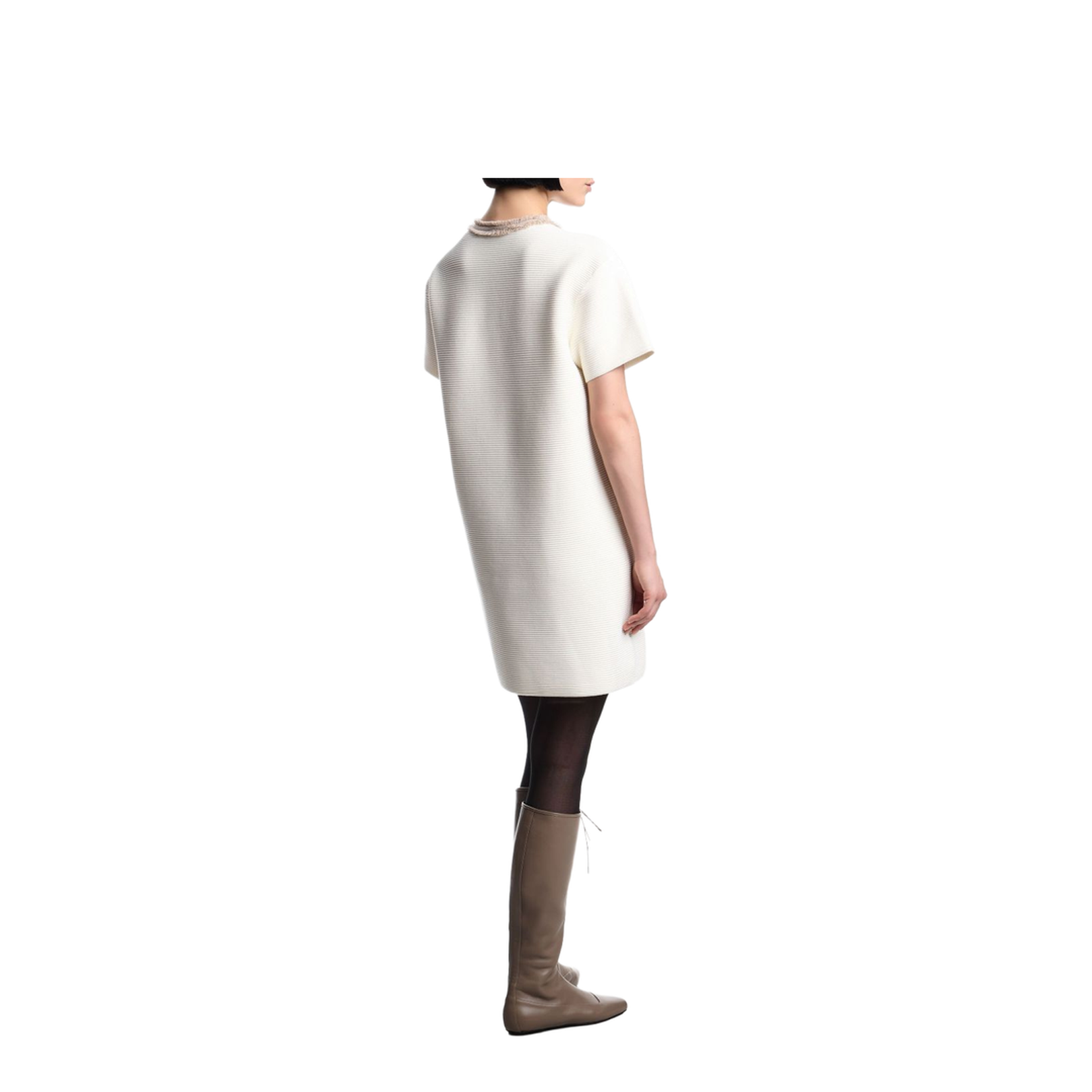 Ottoman Fabric Dress with Fringed Details