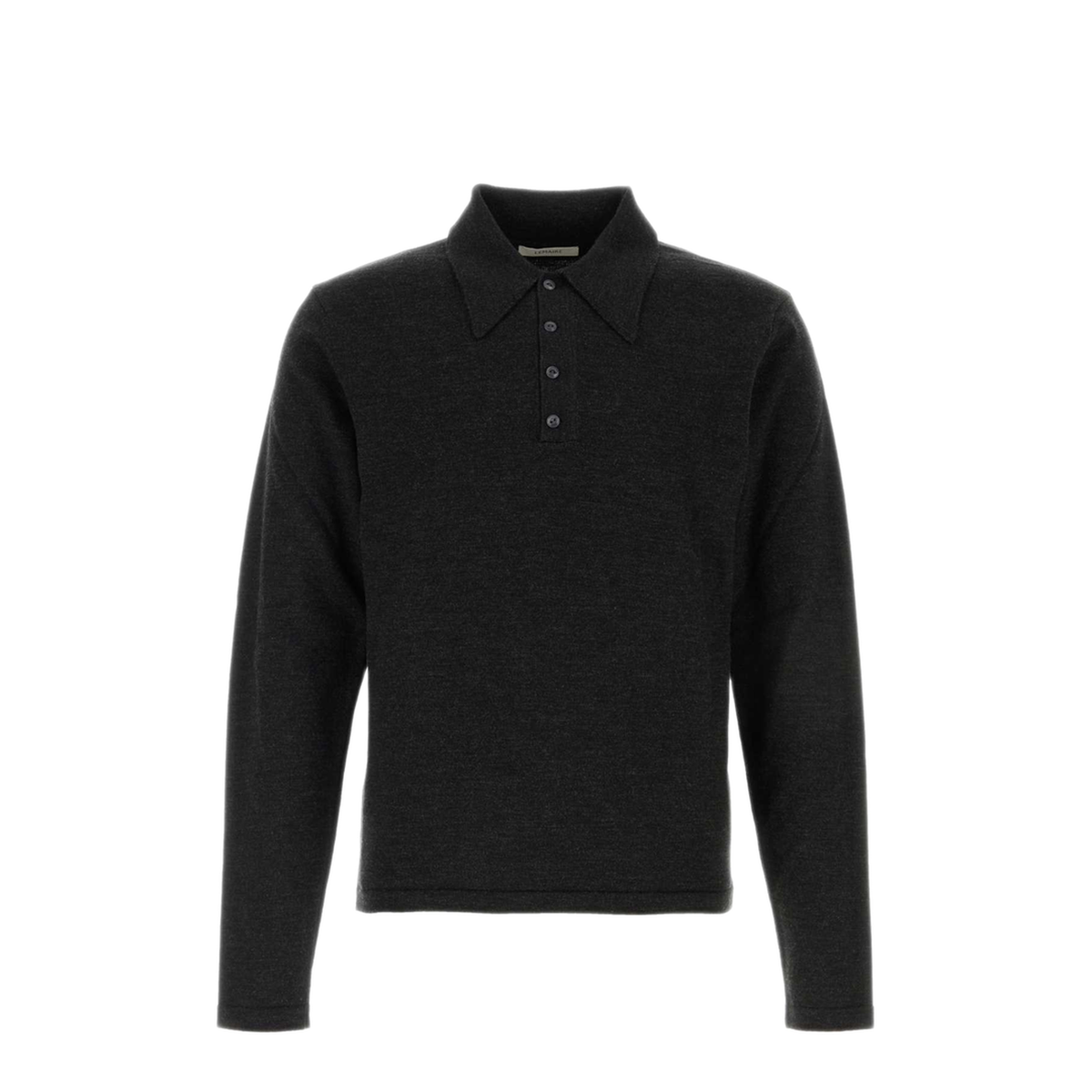 MAYFEYR - Lemaire - Slate Wool Polo Shirt - TS0031LK1072BK998
