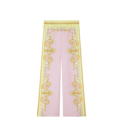 Silk Straight Leg Trousers