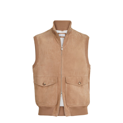 Suede Padded Gilet