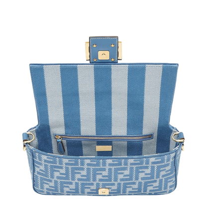 Baguette Canvas Shoulder Bags - Blue