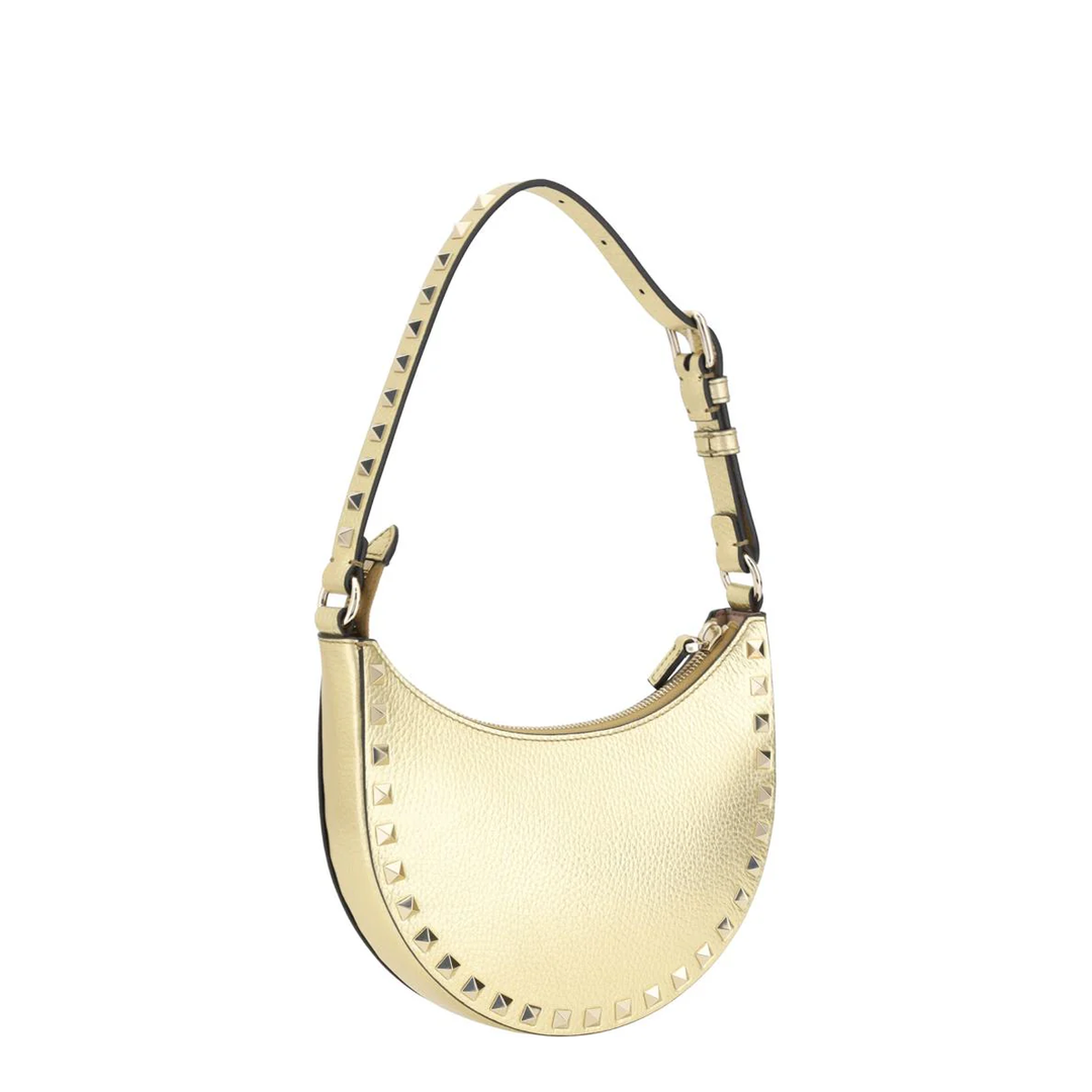 Gold Hobo Rockstud Mini Shoulder Bag