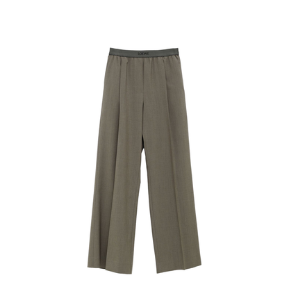 Trousers in Wool Green