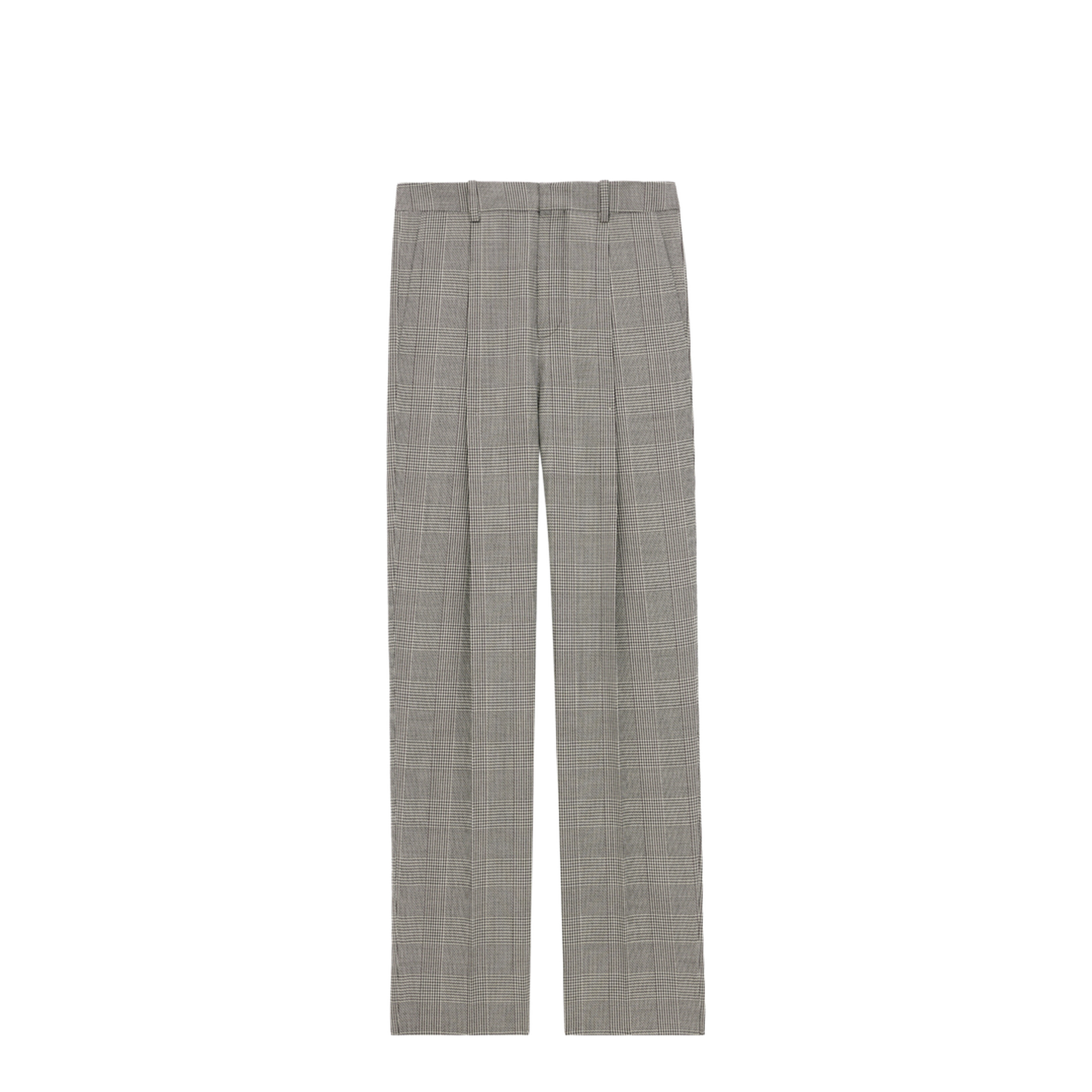 High-Waisted Pants in Prince of Wales Wool