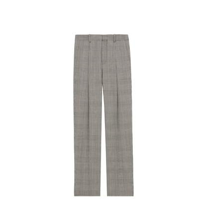 High-Waisted Pants in Prince of Wales Wool