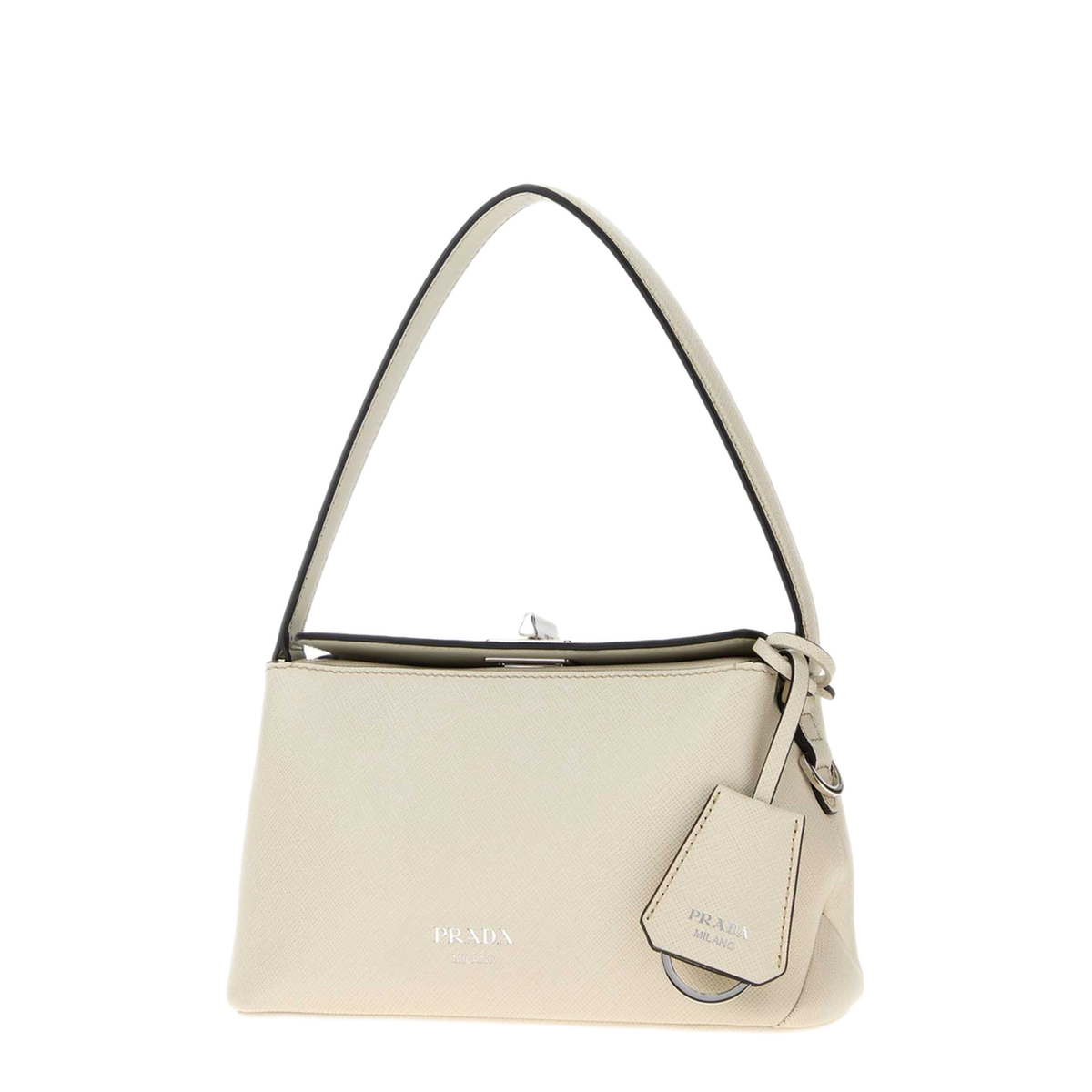 MAYFEYR - Prada - Ivory Leather Midi Handbag - 1BC3072ZVDF0VCN