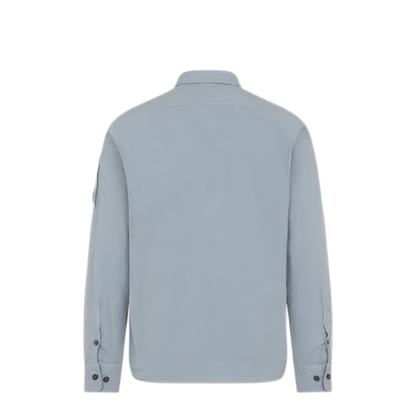 MAYFEYR - C.P. Company - Light Blue Organic Gabardine Shirt - 20CMSH706A110143G809