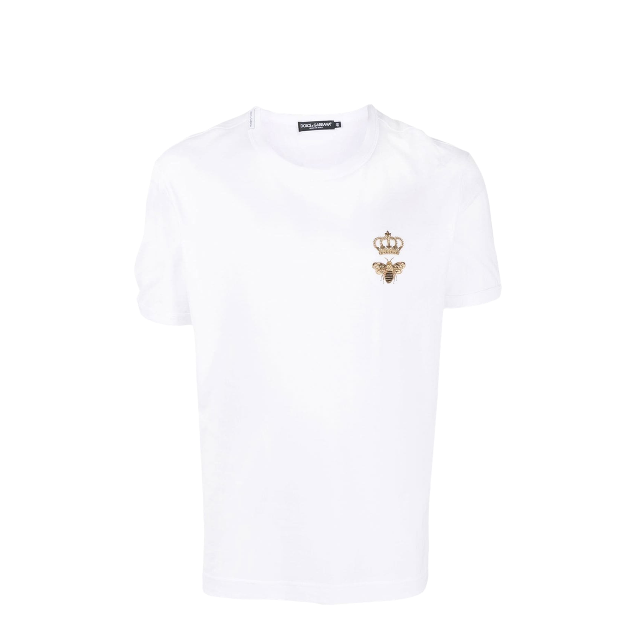 MAYFEYR - Dolce & Gabbana - Cotton Jersey T-Shirt With Lurex Embroidery - G8PV1ZG7WUQ