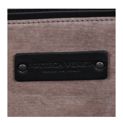 Intrecciato Slim Leather Crossbody Bags - Black