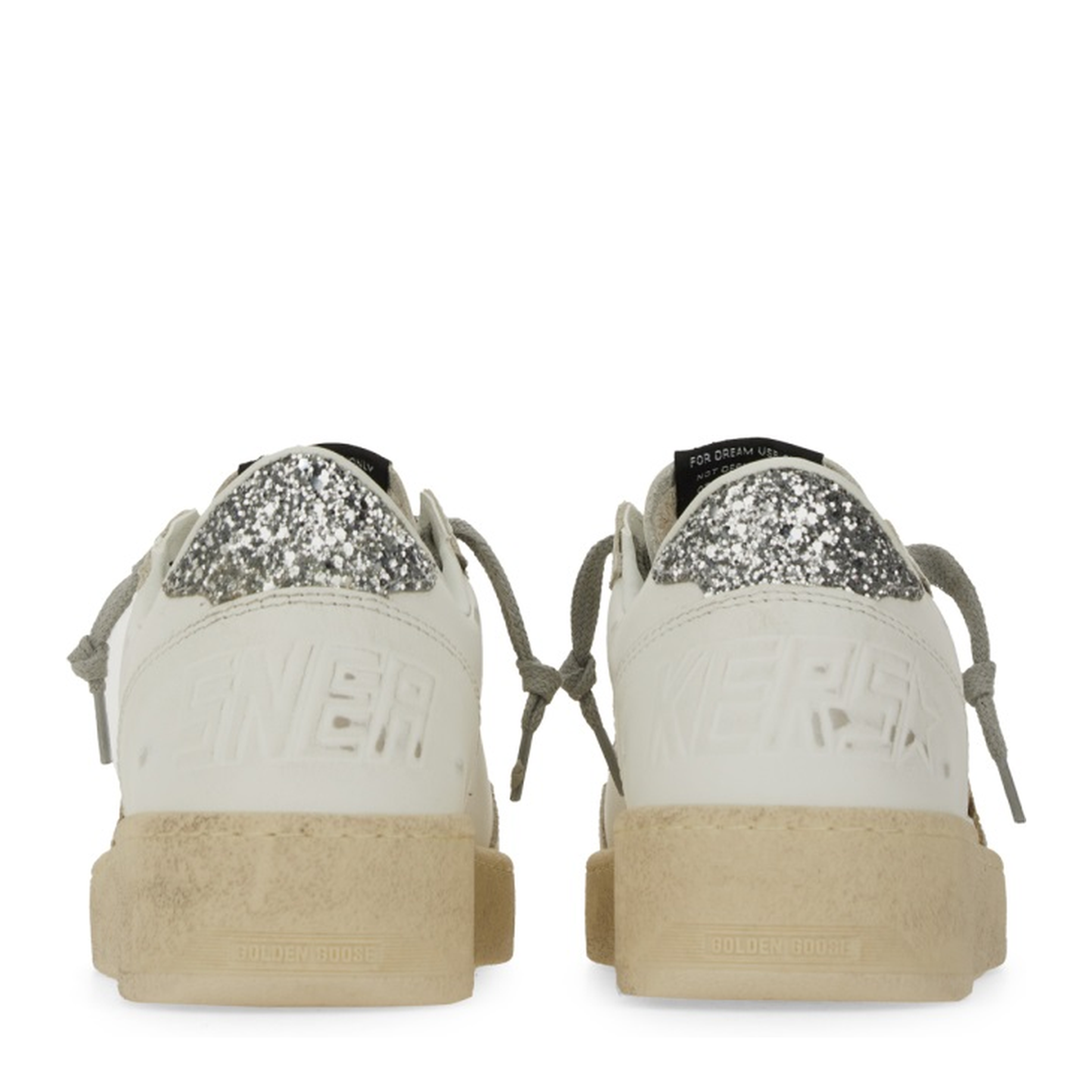 Ball Star with Silver Leather Star and Silver Glitter