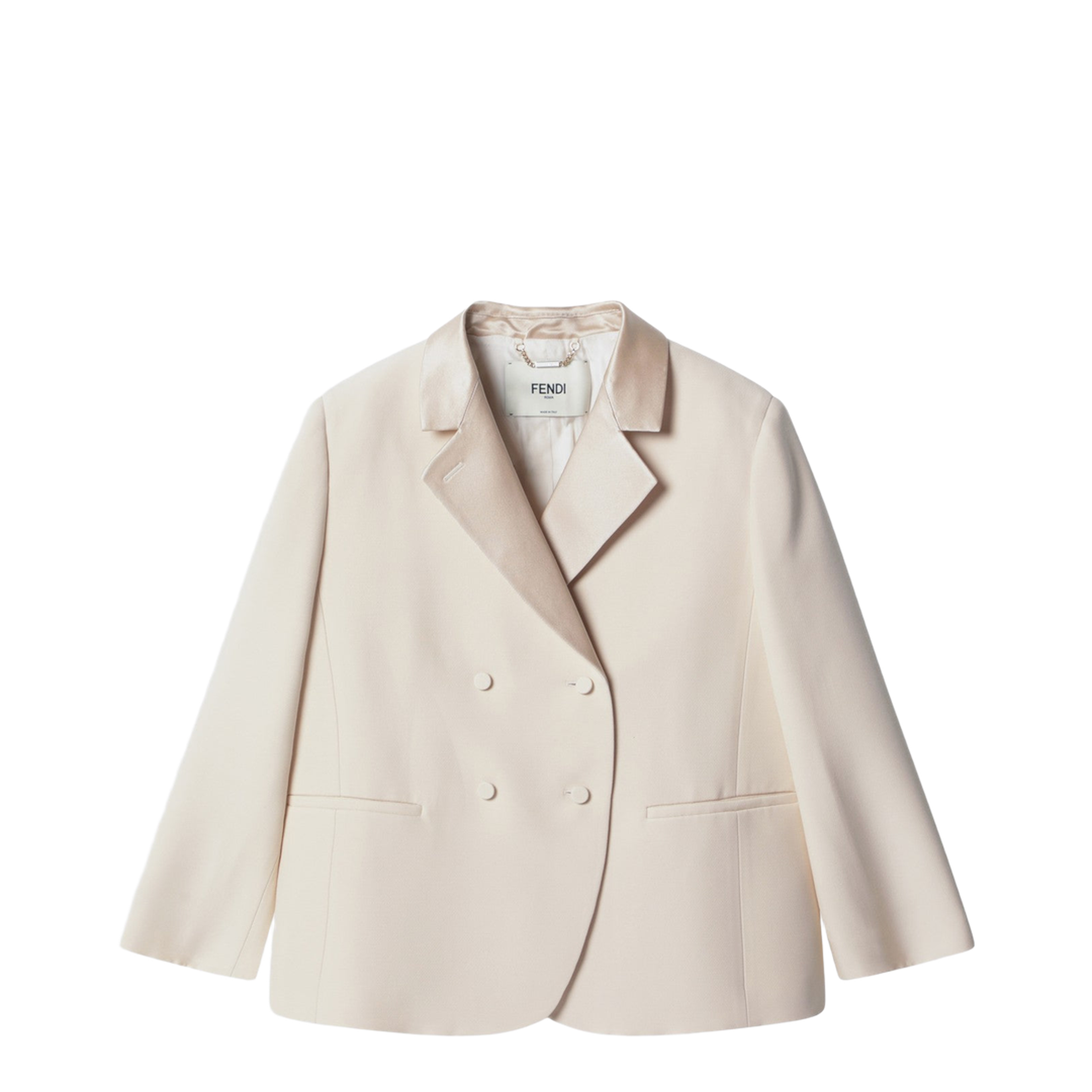 Ivory Single-Breasted Jacket