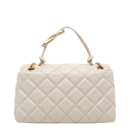 Dual Chain Shoulder Bag - White