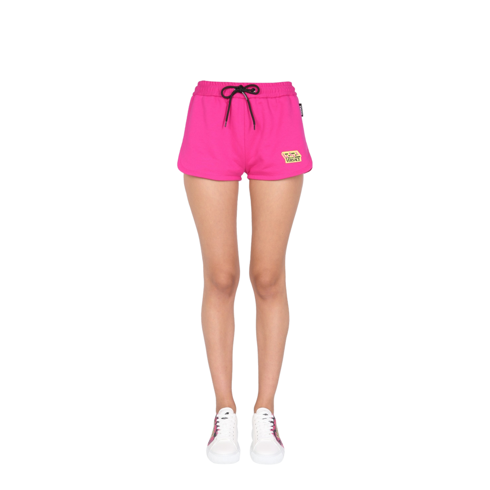 Shorts With Greek Logo Patch In Purple