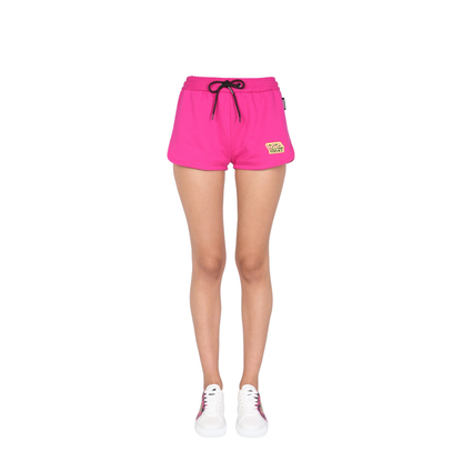 Shorts With Greek Logo Patch In Purple
