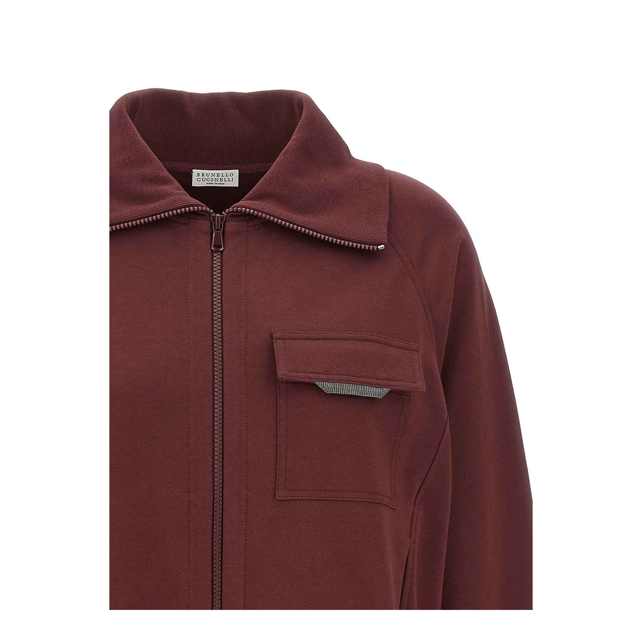 Shiny Flap Detail Sweatshirt