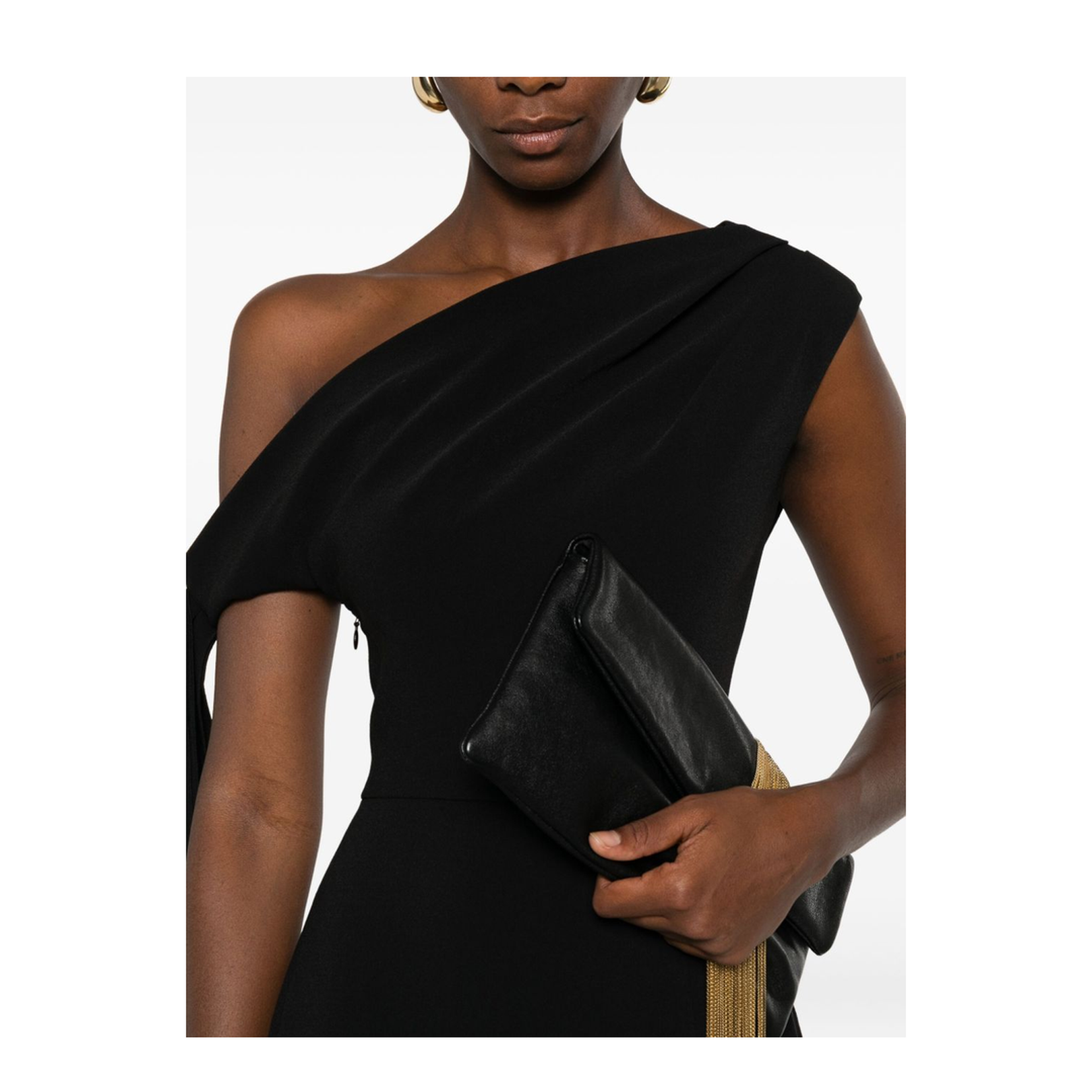Black Side Split Sleeveless Maxi Length Dress