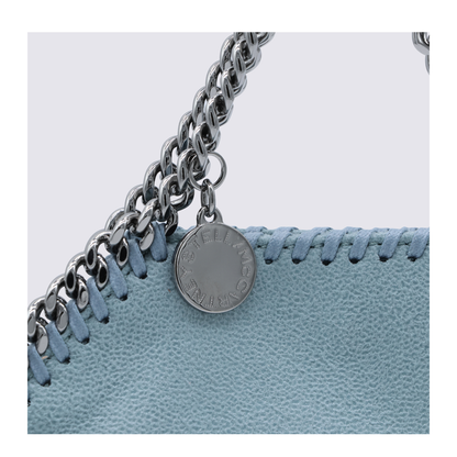 Falabella Tiny Faux Leather Crossbody Bag - Light Blue
