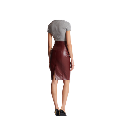 Lambskin Leather Pencil Skirt