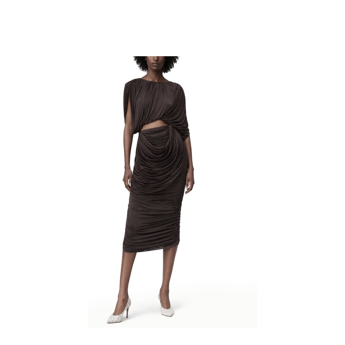 Cupro Midi Skirt