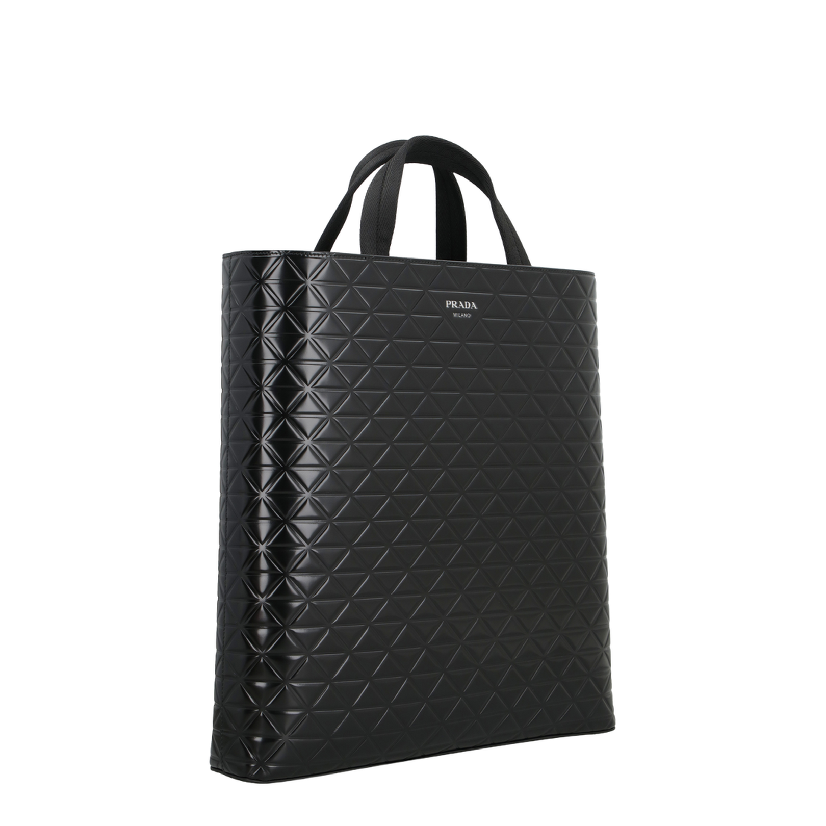 Black Leather Shopping Bag