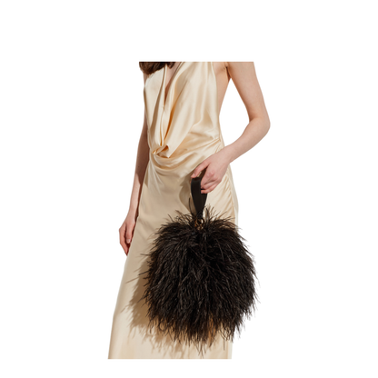 MAYFEYR - Ferragamo - Ostrich Feather Bag - 21A673CLUTCH796620TMORO