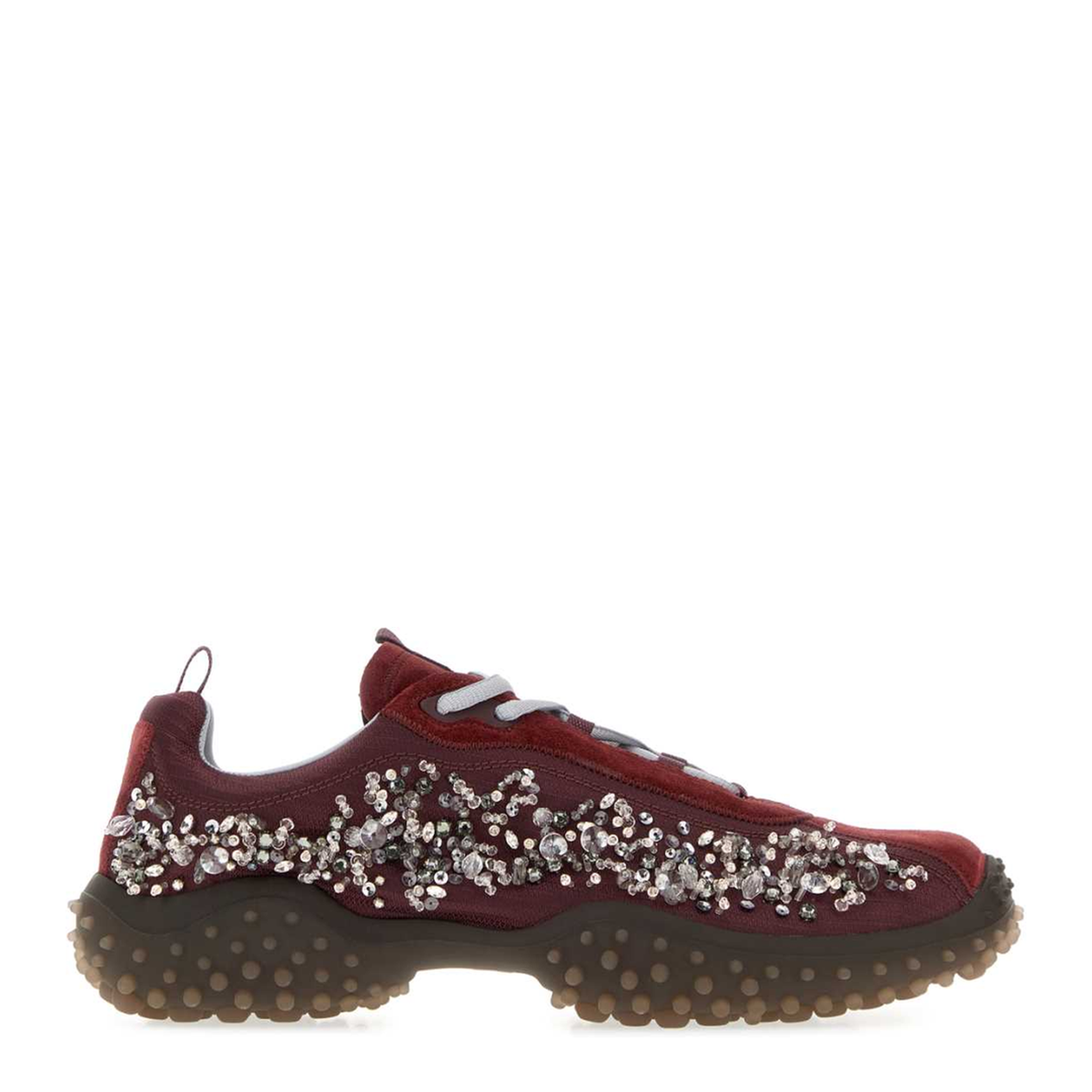 MAYFEYR - Miu Miu - Bordeaux Suede Lace Up Shoes - 5E808EFA0453ZR4F0007
