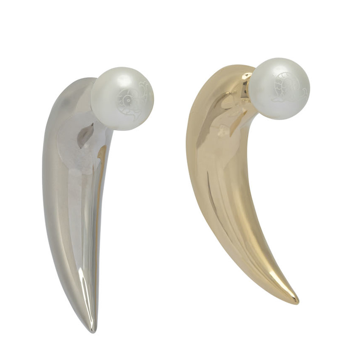 MAYFEYR - Pucci - Horn Earrings With Pearl - 5UAL035U920N12