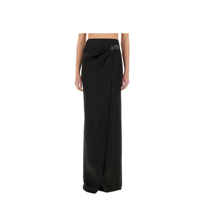 Maxi Wrap Skirt with Belt