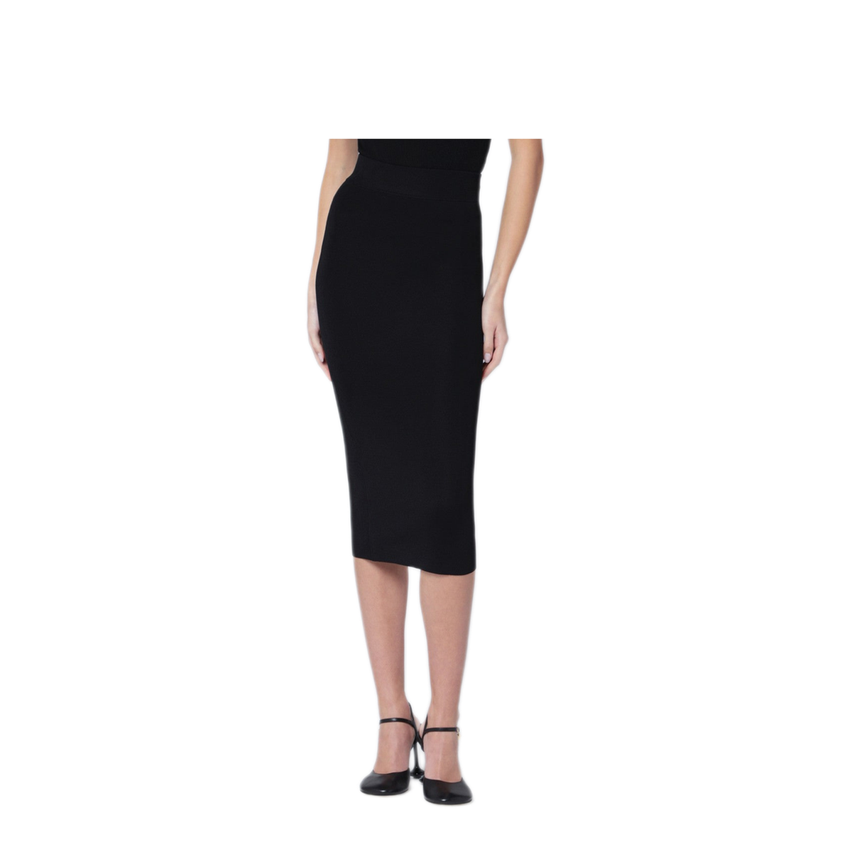 MAYFEYR - Entire Studios - Black Viscose Blend Midi Skirt - UNW-25-11074VIBL