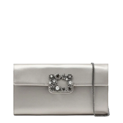 Pearl Clutch Bag With Buckle
