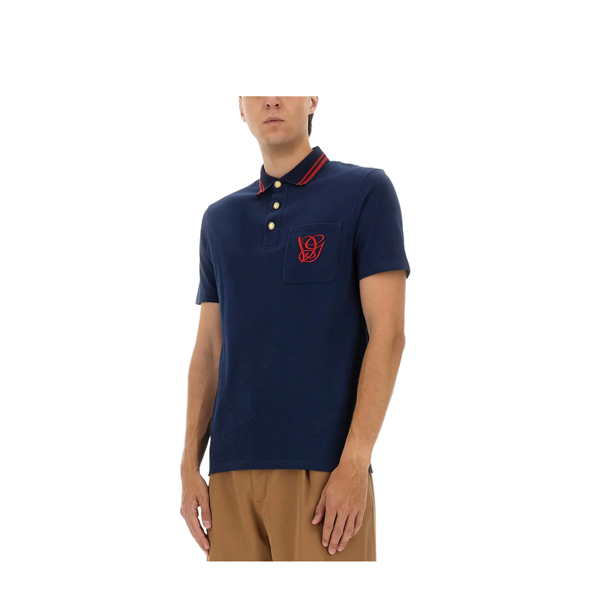 Polo Shirt With Vg Embroidery