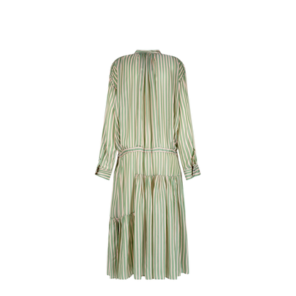 MAYFEYR - Dries Van Noten - Striped Long Dress With Drawstring Waist - 0110503274604