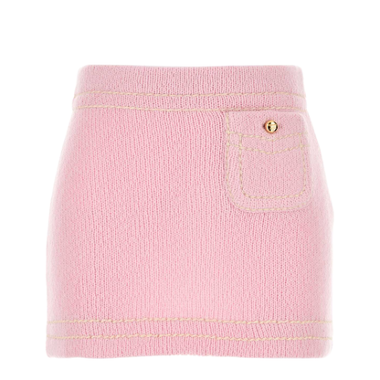MAYFEYR - Prada - Pink Cashmere Mini Skirt - 21480SOOO1ISXF0028