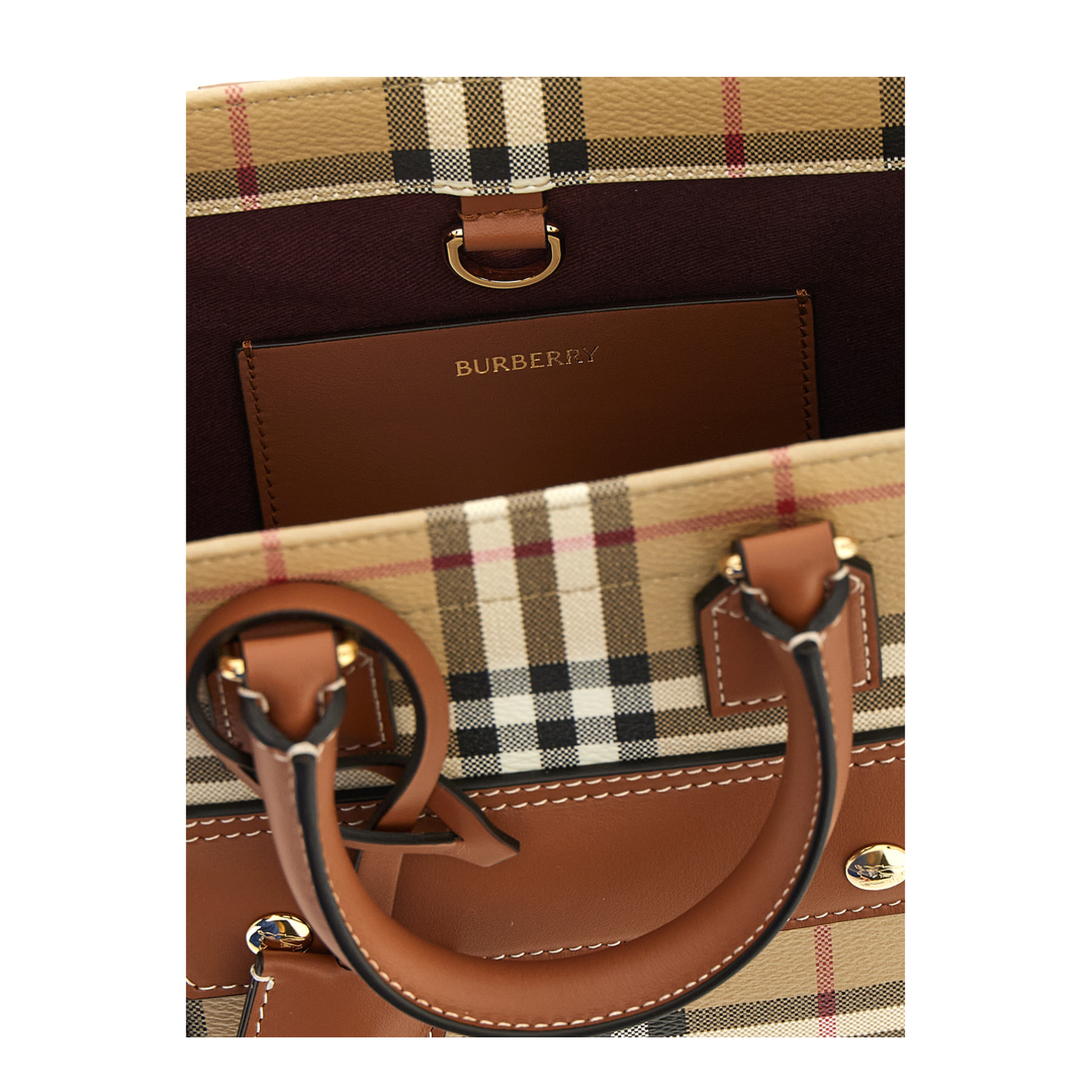 MAYFEYR - Burberry - Mini Shopping Bag - 8109793VNTGCHKBRIARBROWN
