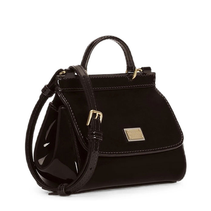 Sicily Small Patent Leather Crossbody Bag - Brown