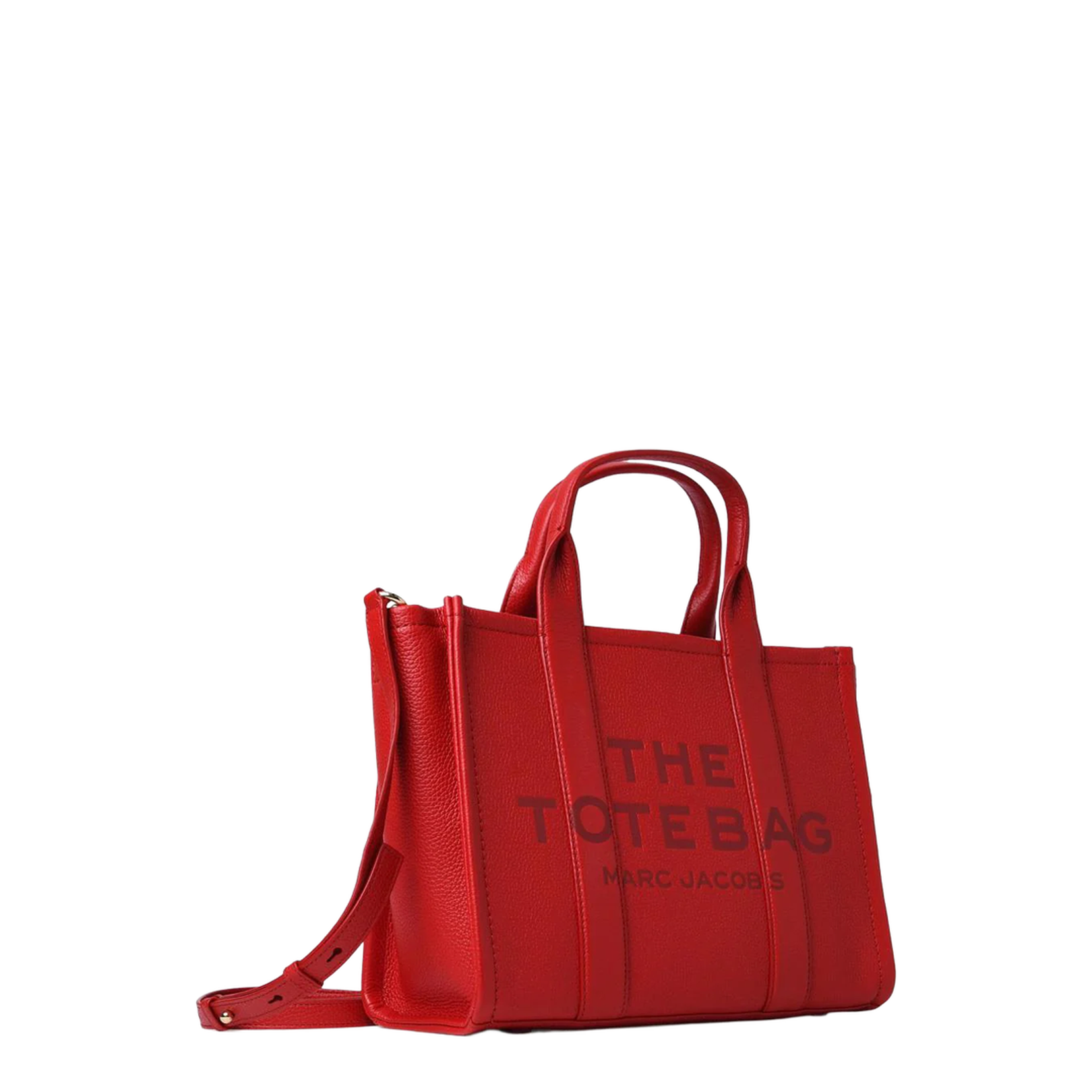 Red Leather Small Tote Bag