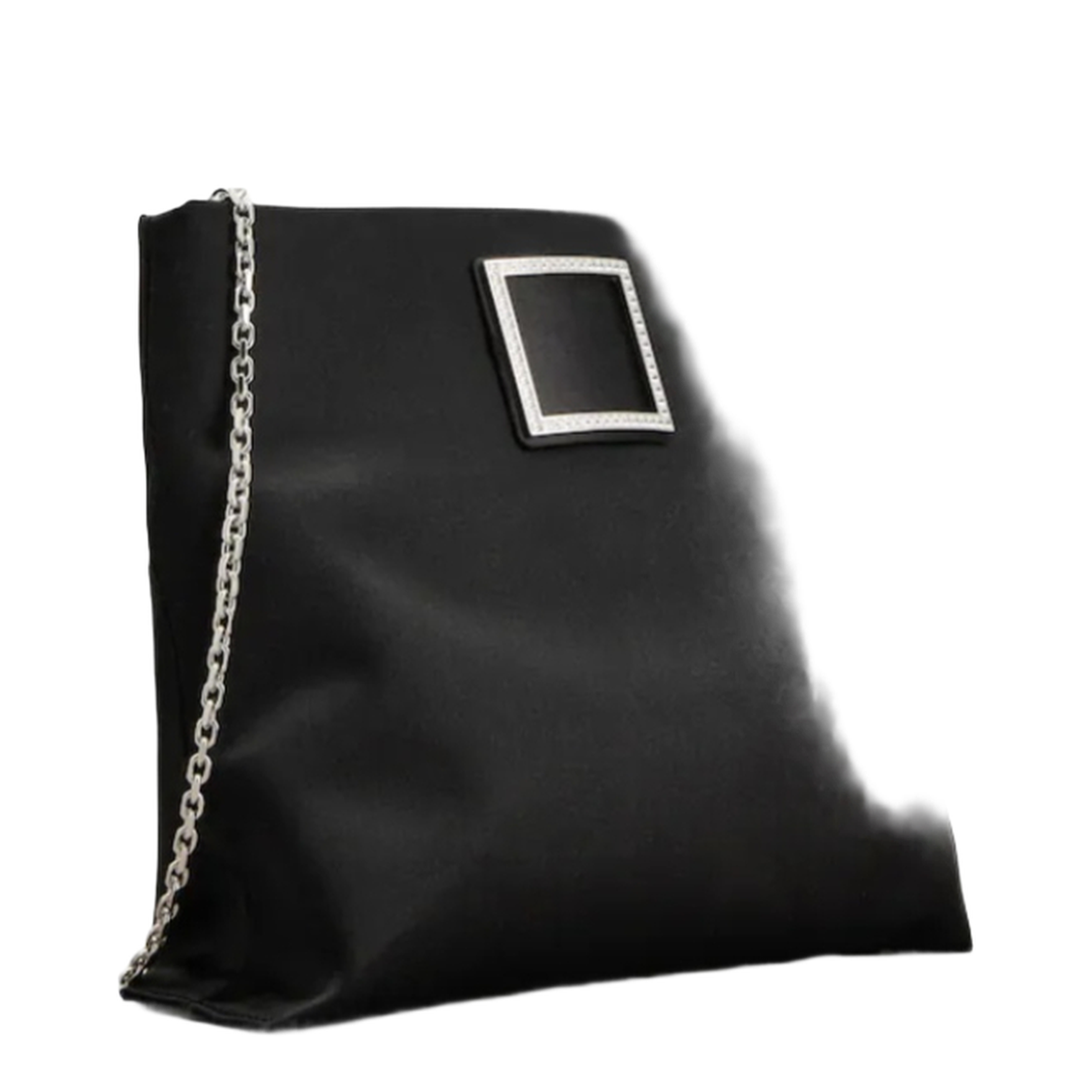 Trompette Clutch Satin Black