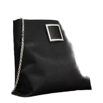 Trompette Clutch Satin Black