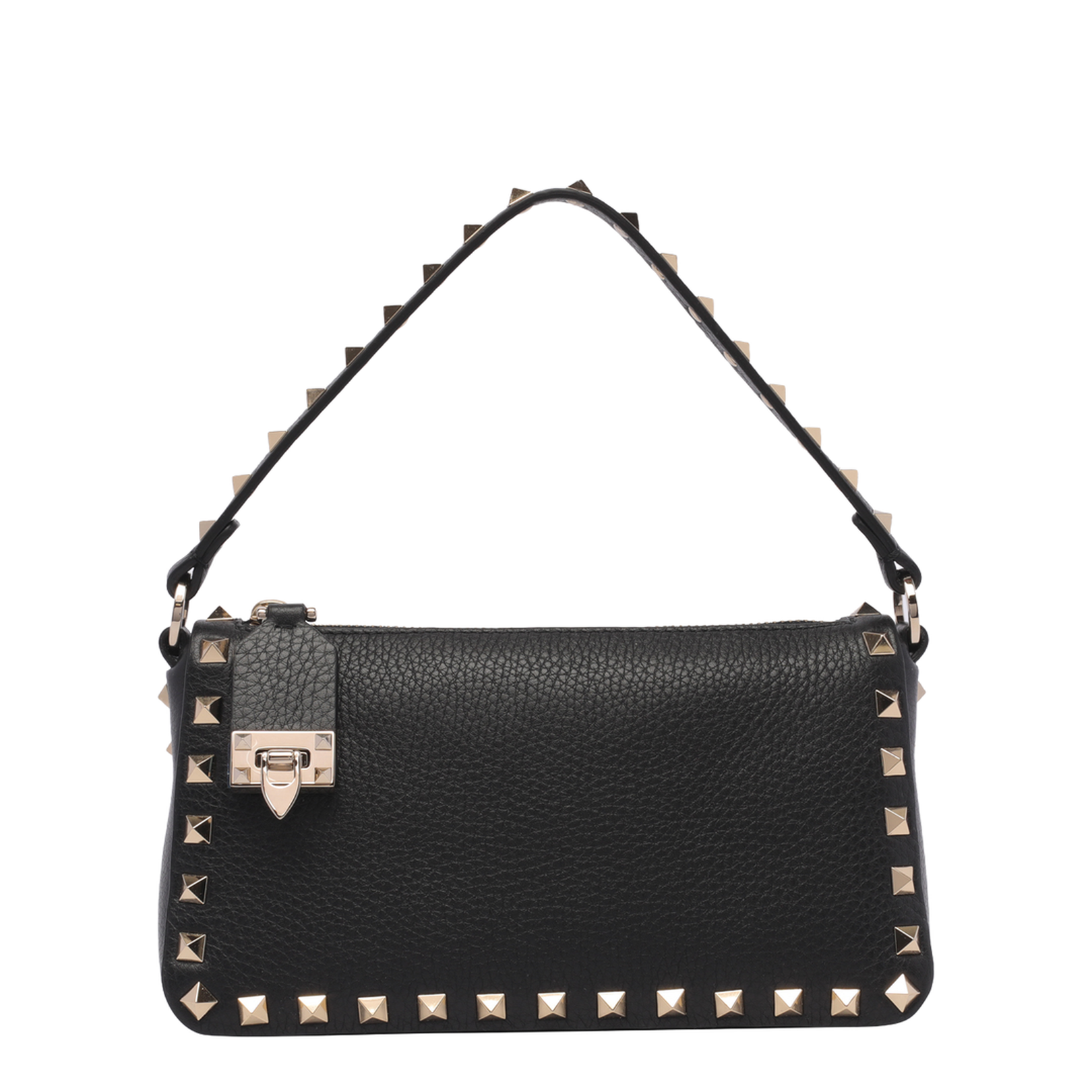 Rockstud Shoulder Bag - Black