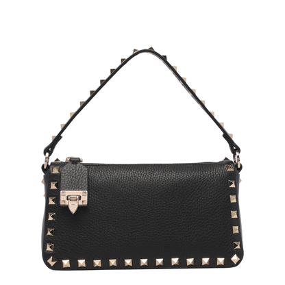 Rockstud Shoulder Bag - Black