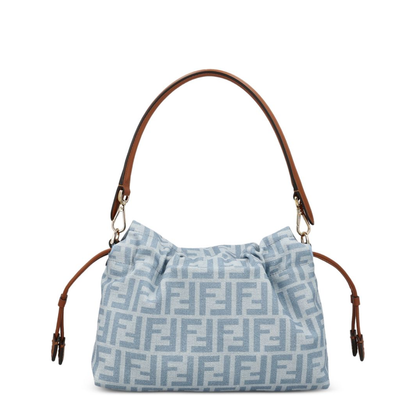 Mamma Baguette Medium Calfskin Shoulder Bag - Light Blue