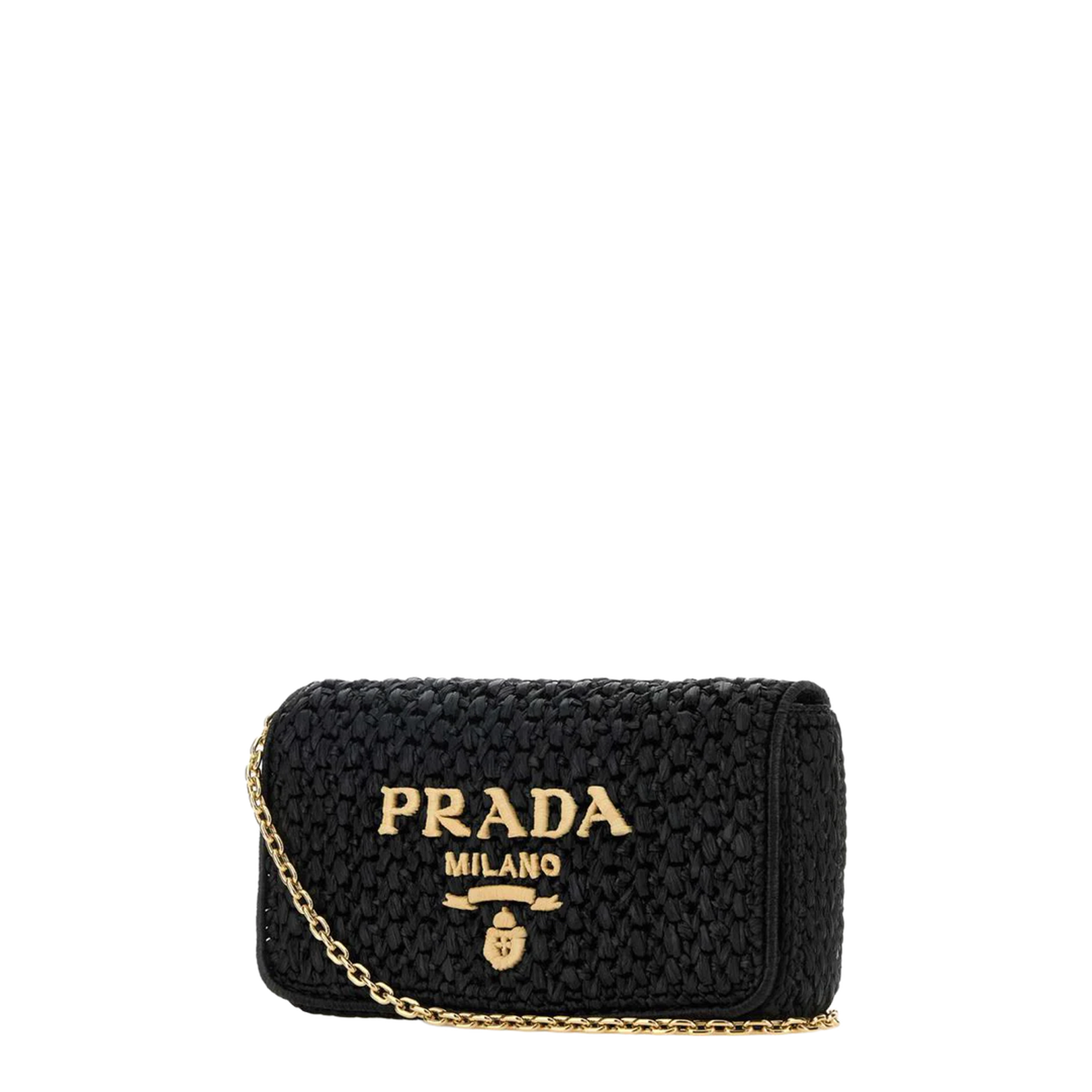Black Raffia Crossbody Bag