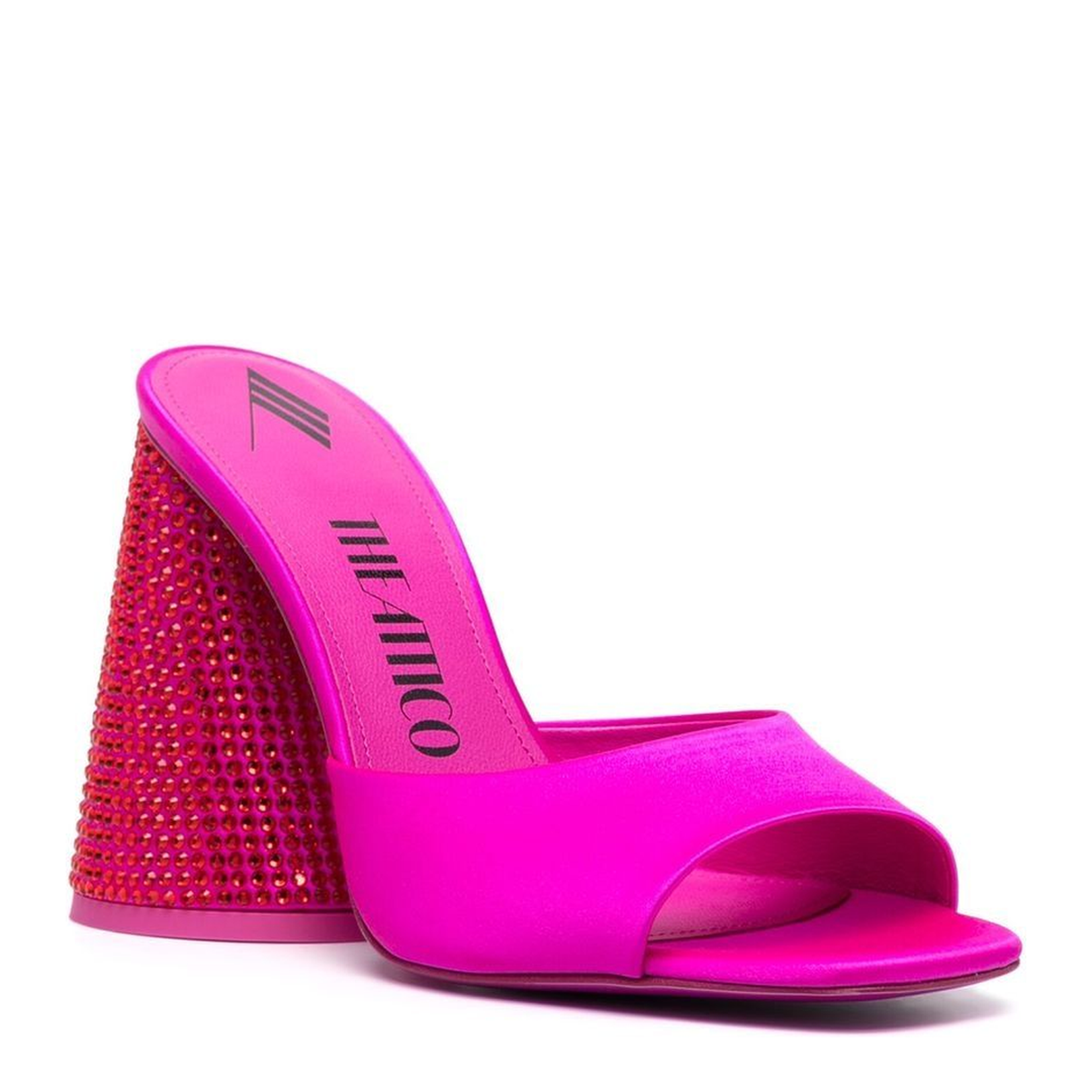 Luz 105mm Crystal-Embellished Satin Mules