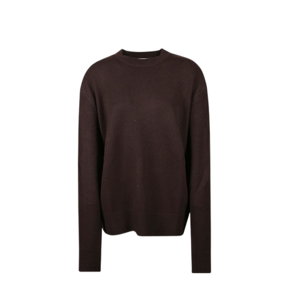 MAYFEYR - THE FRANKIE SHOP - Brown Knit Oversized Sweater - KNFS21174201DARKBROWN