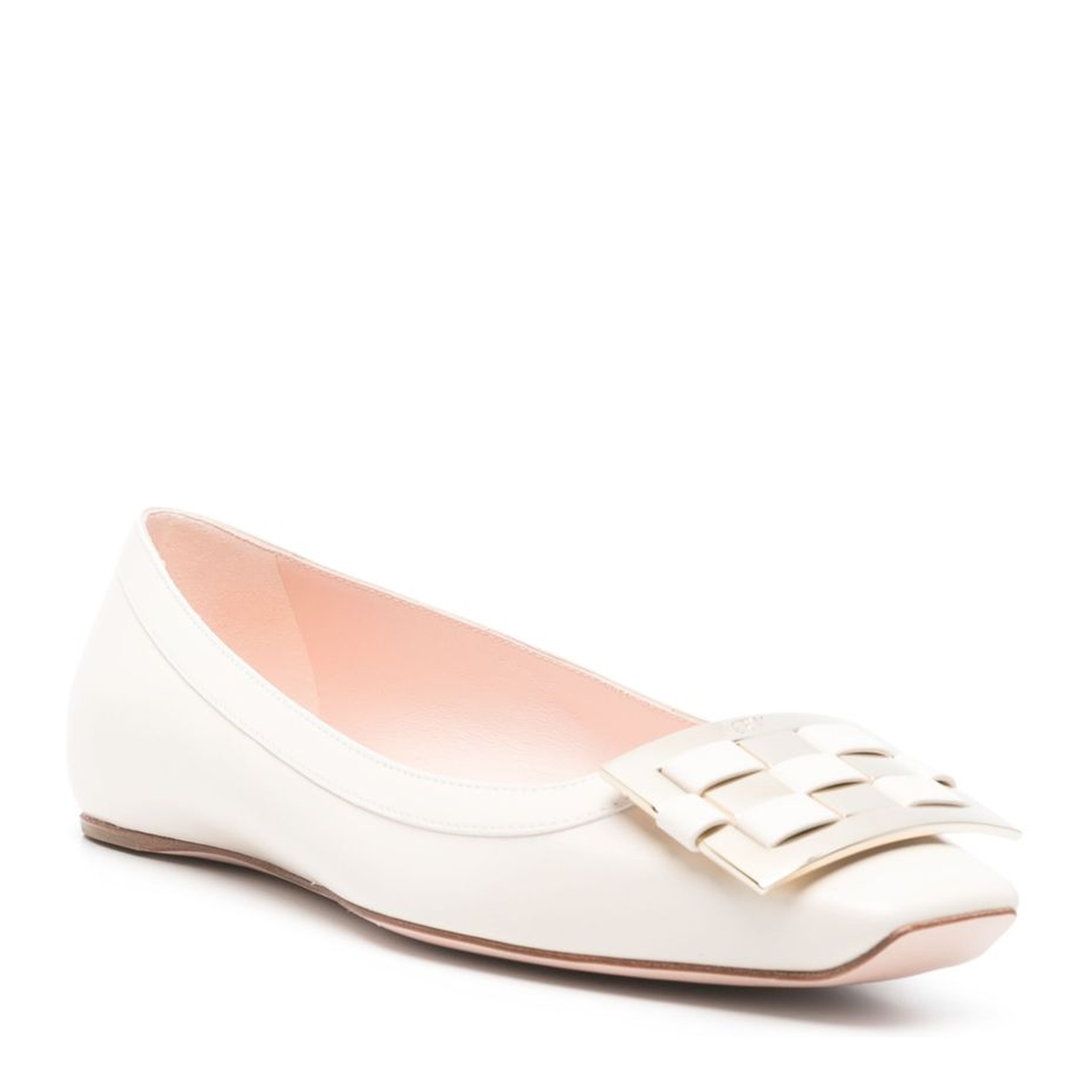 Trompette Ballerinas in Leather Off White