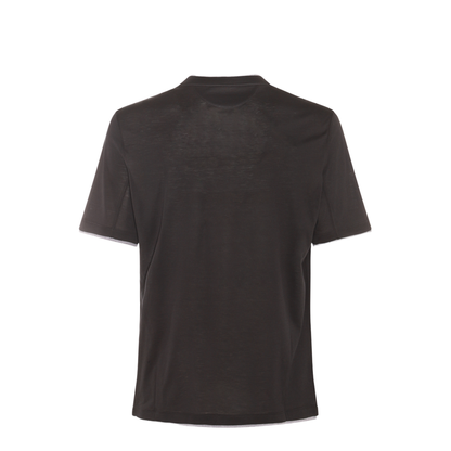 Layered-Effect Silk-Cotton T-Shirt