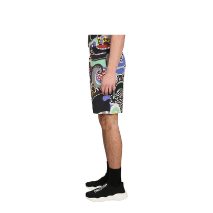 Psychedelic Print Bermuda Shorts