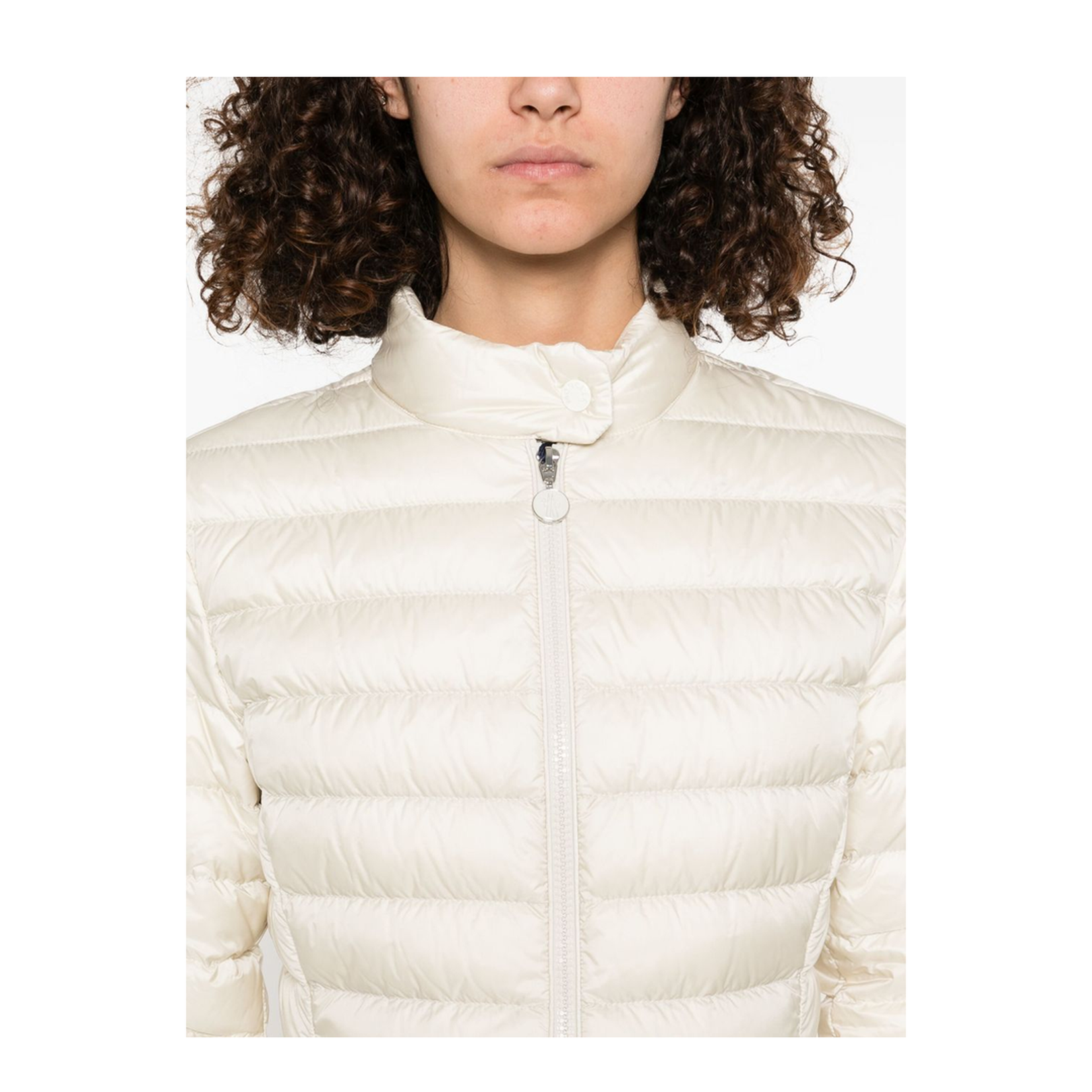 White Ivory Igelle Short Down Jacket