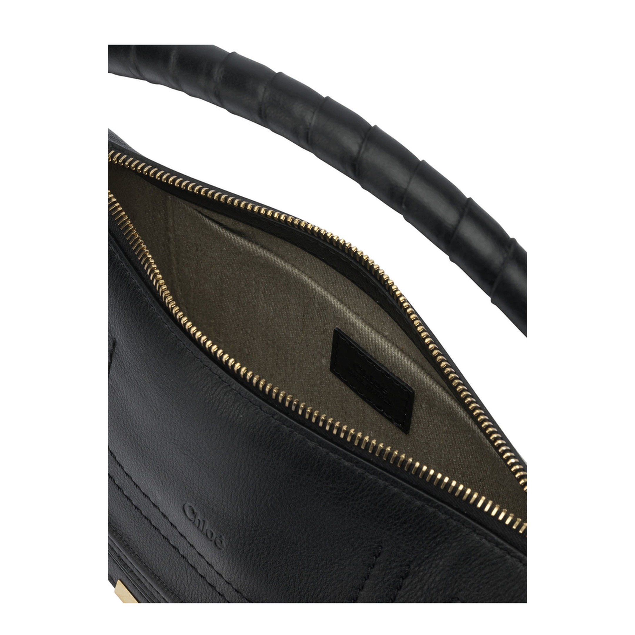 Marcie Mini Calfskin Saddle Bag - Black